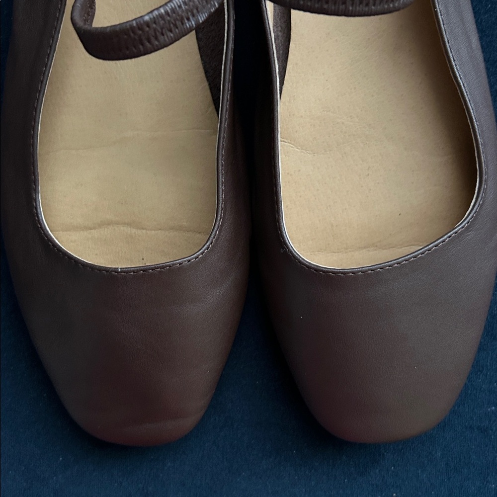 Like New Madewell Greta Mary Jane Flats Brown Size US8.5 - Picture 5 of 10